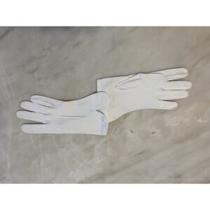 Vintage Shalimar white Gloves Size 6.5 wrist length
